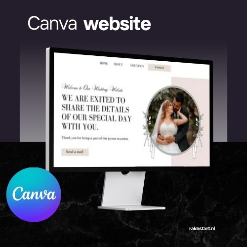 Bruiloftswebsite Template | Canva Website voor Trouwkoppels & Planners | Elegant & Mobielvriendelijk