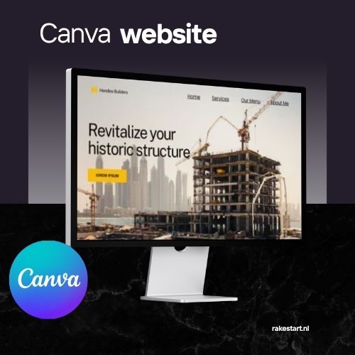 Website Sjabloon voor Bouwbedrijven | Canva Website voor Aannemers, Renovatieservices & Vakmensen