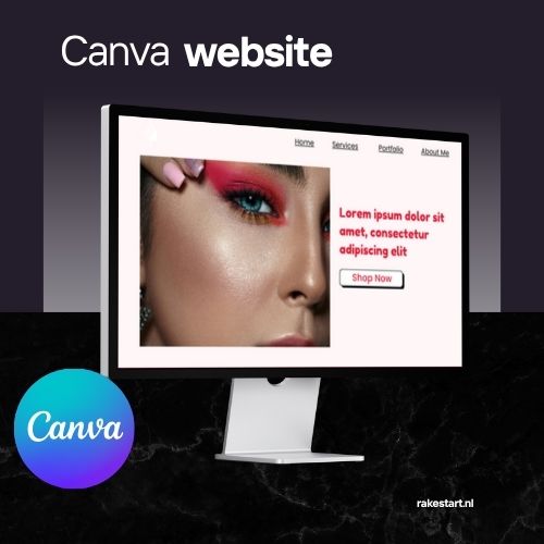 Fashion & Beauty Website Sjabloon | Bewerkbare Canva Website voor Modellen, Stylisten, Make-up Artists & Mode-Beauty-merken