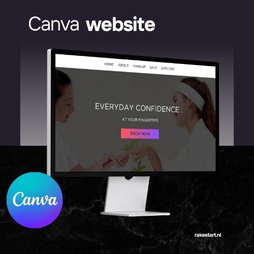 Nagelsalon Website Sjabloon | Bewerkbare Canva Website voor Nail Technicians & Beauty Salons | Glam & Mobielvriendelijk