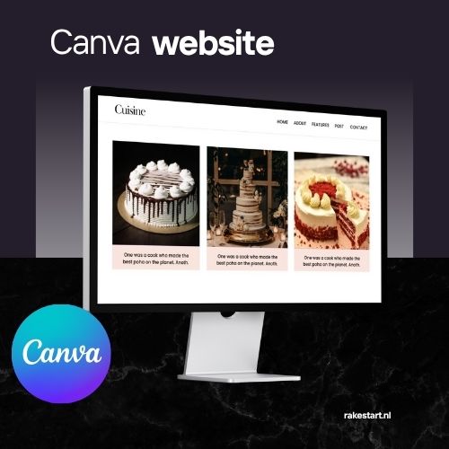 Food Blog Website Sjabloon | Canva Website voor Food Bloggers & Receptmakers | Stijlvol & Mobielvriendelijk