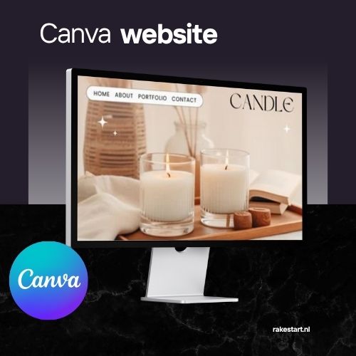 Kaars Website Sjabloon | Bewerkbare Canva Website voor Kaarsenmerken & Home Fragrance | Warm & Mobielvriendelijk Ontwerp