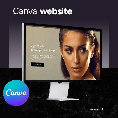 Make-up Artist Website Sjabloon | Bewerkbare Canva Website voor Beauty Professionals | Glam & Mobielvriendelijk
