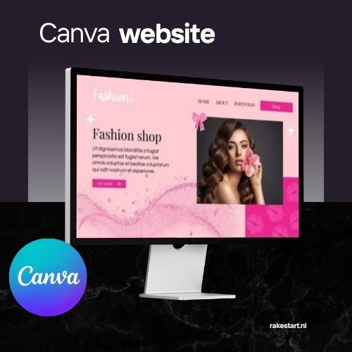 Pink Fashion Website Sjabloon | Bewerkbare Canva Website voor Modemerken, Boutiques & Stylisten | Chic & Mobielvriendelijk Ontwerp