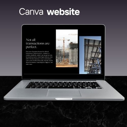 Bouwbedrijf Website Sjabloon | Bewerkbare Canva Website voor Aannemers, Bouwers & Architecten