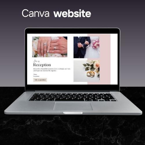 Bruiloftswebsite Template | Canva Website voor Trouwkoppels & Planners | Elegant & Mobielvriendelijk