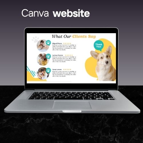 Hondensalon Website Sjabloon | Bewerkbare Canva Website voor Hondentrimsalon & Petsalons | Vriendelijk & Mobielvriendelijk