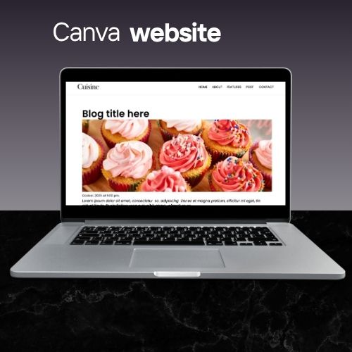 Food Blog Website Sjabloon | Canva Website voor Food Bloggers & Receptmakers | Stijlvol & Mobielvriendelijk