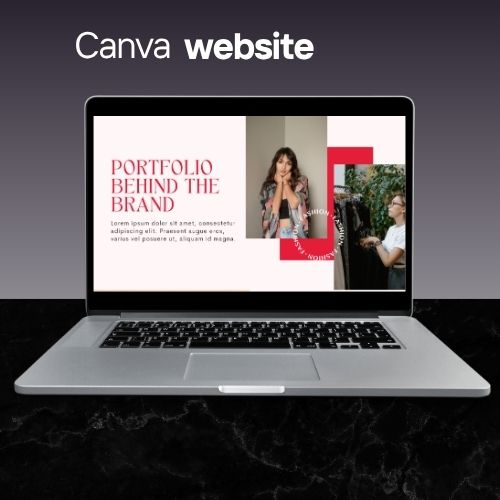 Fashion & Beauty Website Sjabloon | Bewerkbare Canva Website voor Modellen, Stylisten, Make-up Artists & Mode-Beauty-merken