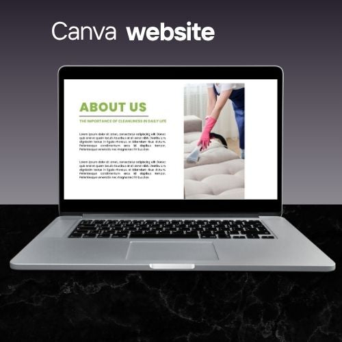 Huis & Schoonmaak Website Sjabloon | Bewerkbare Canva Website voor Schoonmaakbedrijf & Huisdiensten