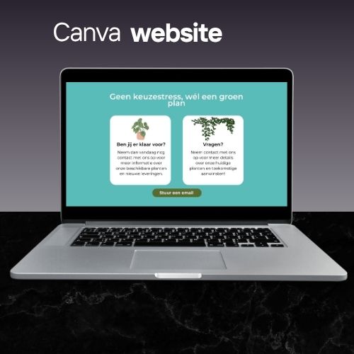 Happy Plants Website Sjabloon | Canva Website voor Plantenshops, Tuinmerken & Indoor Groene Zaken