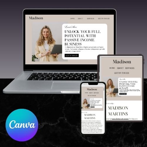 Website Sjabloon voor Appointment Setter | Bewerkbare Canva Website voor Virtual Assistants & Dienstverleners