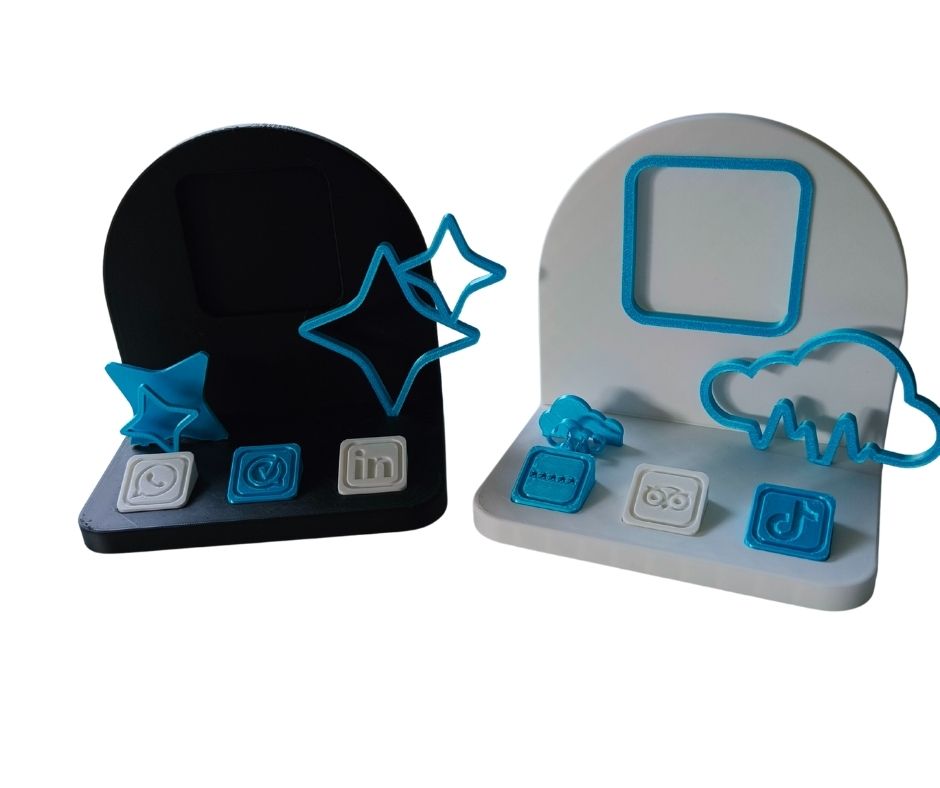 Infinity NFC Toonbank Standaard – incl. 3 icoontjes (WhatsApp, E-mail en Google Mijn Bedrijf)