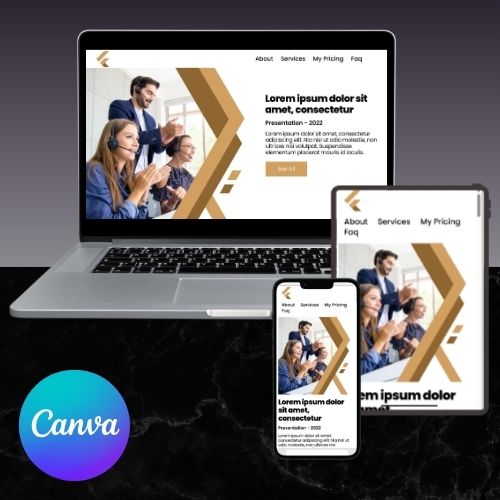 Consultant Website Sjabloon | Bewerkbare Canva Website voor Business, Marketing, Life & Career Consultants | Professioneel & Conversiegericht Ontwerp