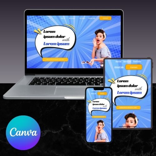 Website Sjabloon voor Creatieve Professional | Bewerkbare Canva Website voor Designers, Fotografen, Make-up Artists & Content Creators