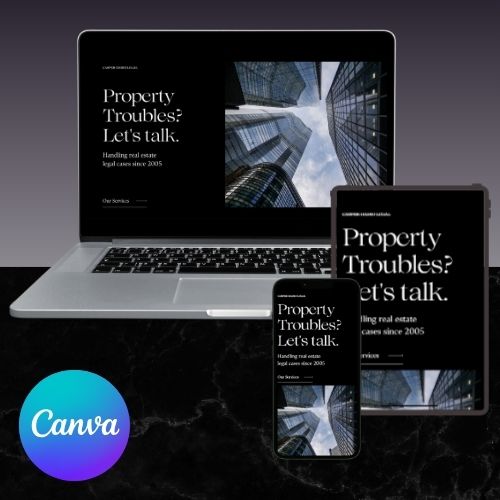 Bouwbedrijf Website Sjabloon | Bewerkbare Canva Website voor Aannemers, Bouwers & Architecten