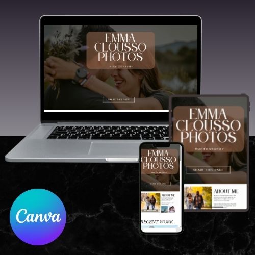 Fotografie Website Sjabloon | Bewerkbare Canva Website voor Fotografen & Creatieve Studios | Modern Visueel Portfolio Ontwerp