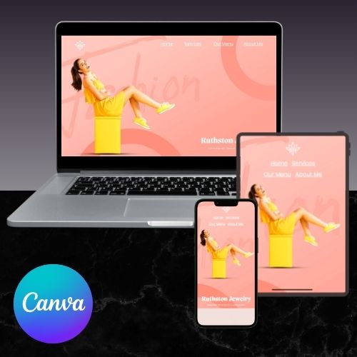 Fashion Retail Website Sjabloon | Canva Website voor Boutiques, Stylisten & Modemerken