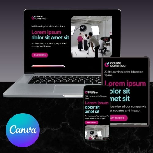 Impact Rapport Website Sjabloon | Bewerkbare Canva Website voor Agencies, Non-profits & Case-studies | Professioneel Jaarverslag Webdesign