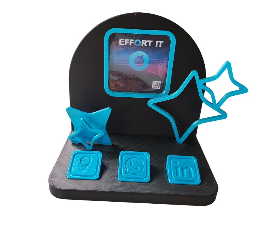 AI-logo NFC Toonbank Standaard – incl. 3 icoontjes (WhatsApp, E-mail & Google Mijn Bedrijf)