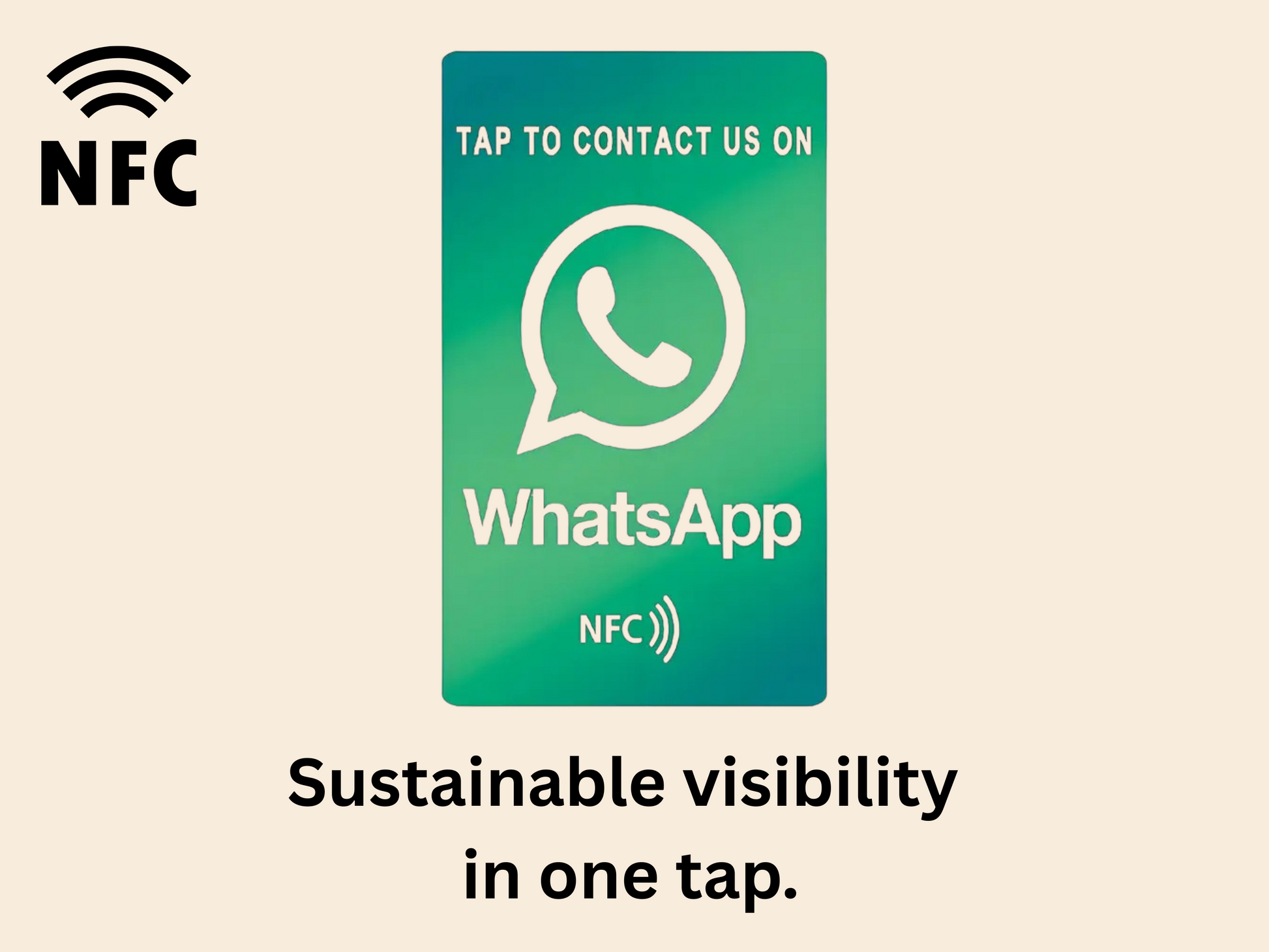 Groene NFC WhatsApp-kaart | Tap-to-Chat Kaartje