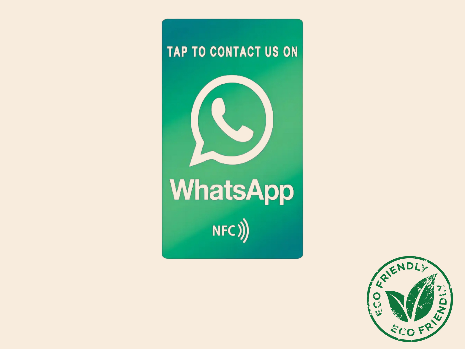 Groene NFC WhatsApp-kaart | Tap-to-Chat Kaartje