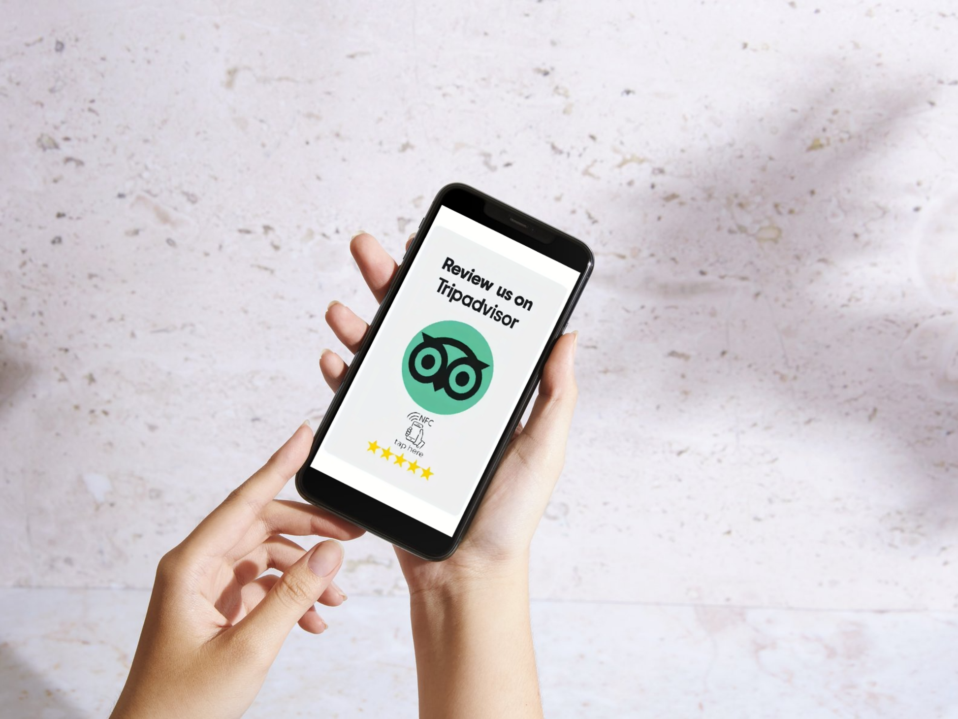 TripAdvisor NFC-kaart – 1 Tik voor Reviews – 2‑pack Groen, (1+1 Gratis)