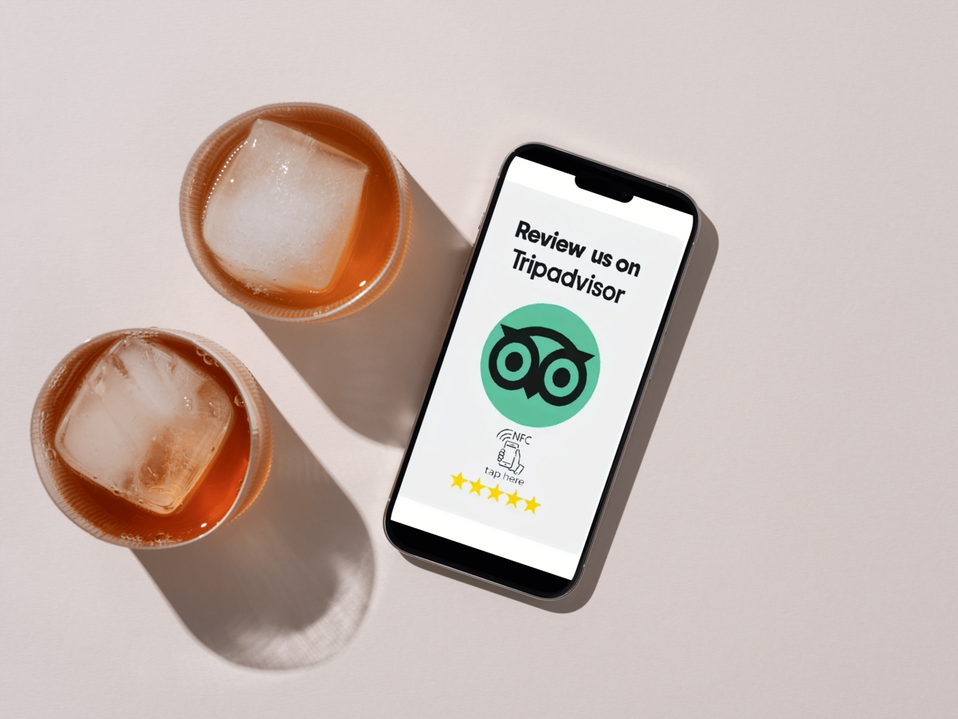 TripAdvisor NFC-kaart – 1 Tik voor Reviews – 2‑pack Groen, (1+1 Gratis)