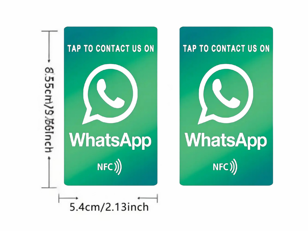 Groene NFC WhatsApp-kaart | Tap-to-Chat Kaartje