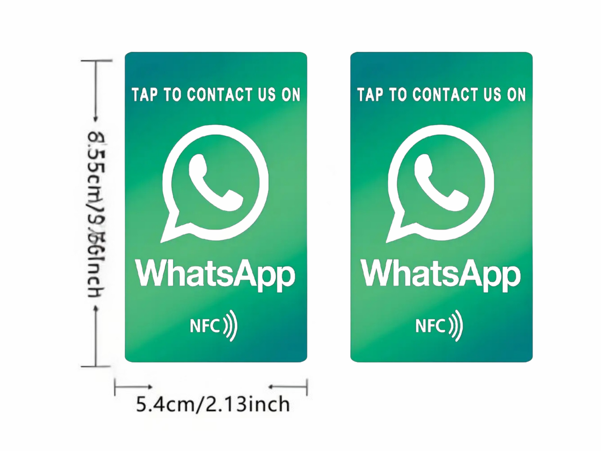 Groene NFC WhatsApp-kaart | Tap-to-Chat Kaartje