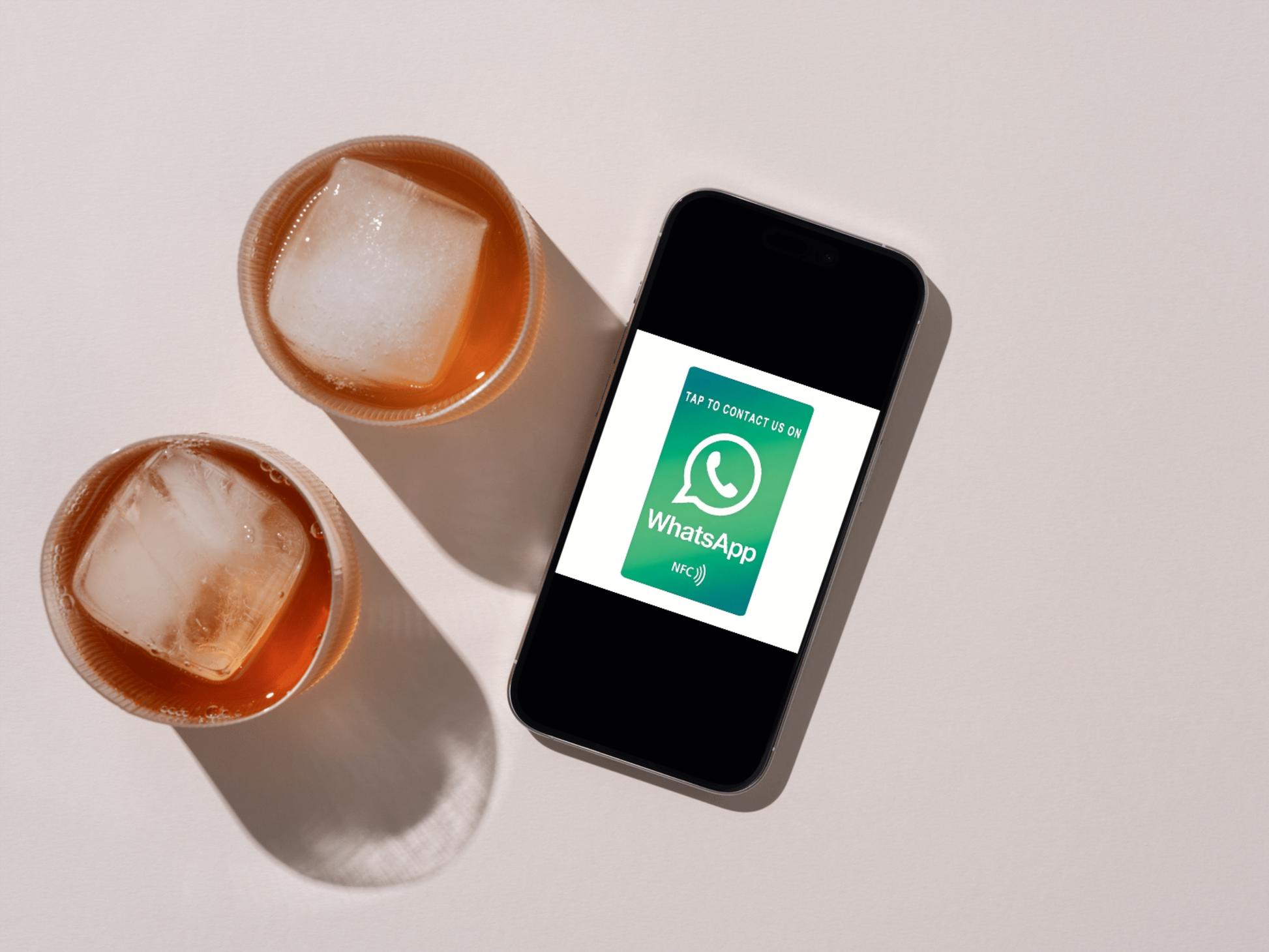 Groene NFC WhatsApp-kaart | Tap-to-Chat Kaartje
