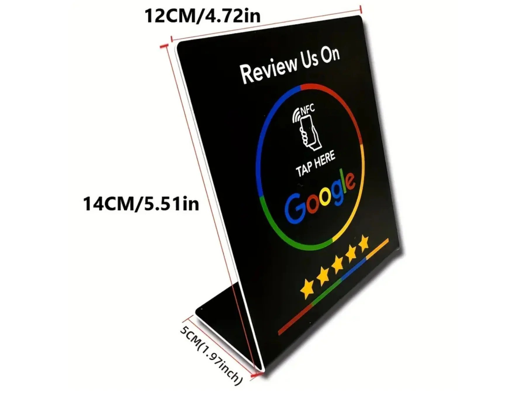 Google Review Pakket – Bordje + Pas + Sticker (NFC)