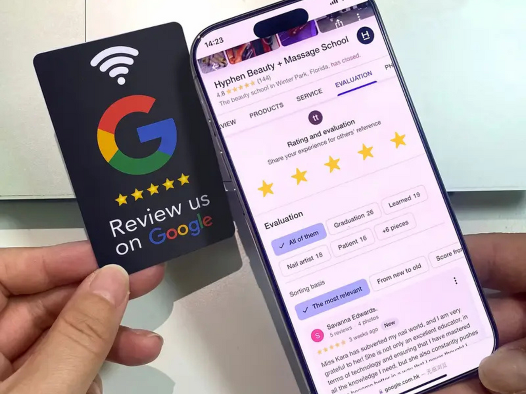 Google bordje + Google pas