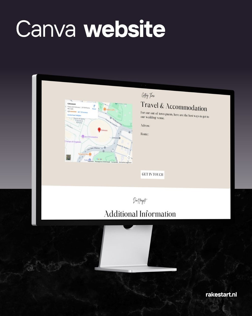 Wedding Website Template | Canva Website voor Bruidsparen & Planners | Elegant & Romantisch