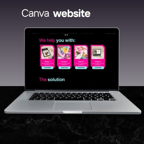 Agency Website Sjabloon | Bewerkbare Canva Website voor Creatieve Agencies & Startups | Gedurfd Modern Ontwerp