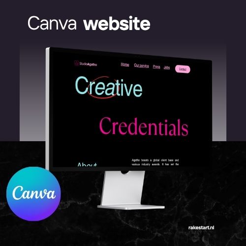 Agency Website Sjabloon | Bewerkbare Canva Website voor Creatieve Agencies & Startups | Gedurfd Modern Ontwerp