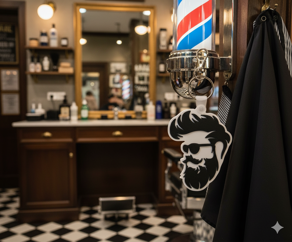 NFC Sleutelhanger – Barber Man met Baard