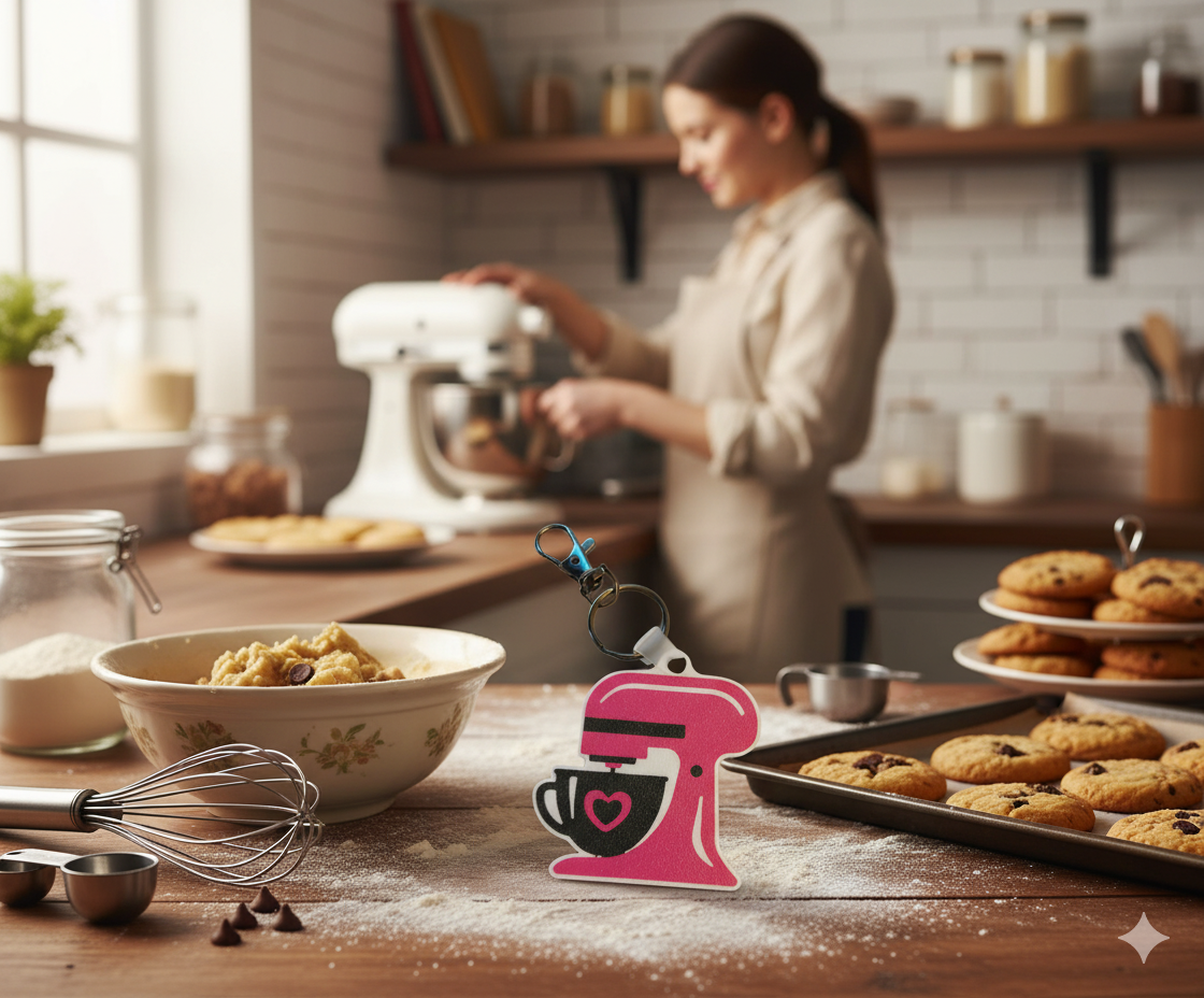 NFC Sleutelhanger – Roze Mixer – Bakery Edition