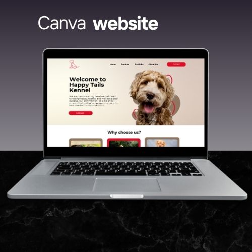 Canva Website Template voor Hondentrainers, Trimsalons & Fokkers – Opvallend en Mobielvriendelijk