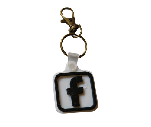 3D NFC-sleutelhanger met Facebook icoon – direct naar jouw pagina of Messenger