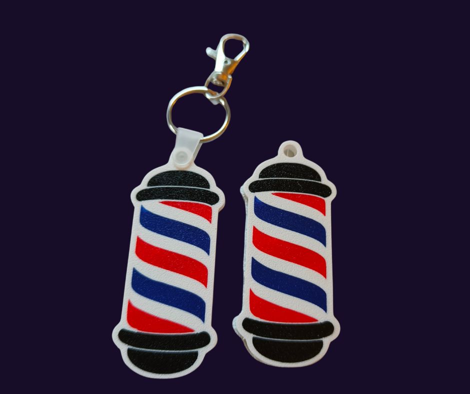 NFC barbershop paal sleutelhanger
