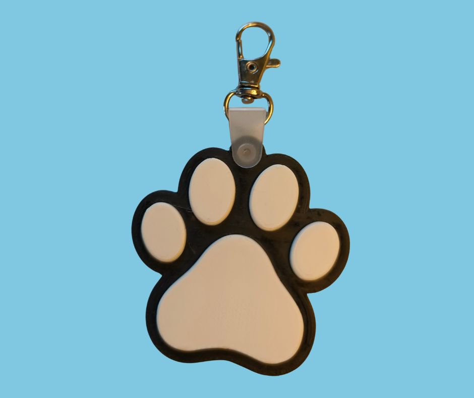 NFC hondenpoot sleutelhanger voor dierenbranche