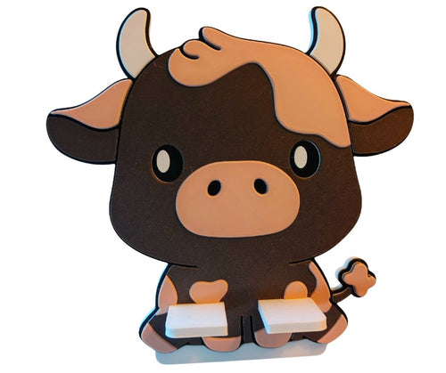 3D-Geprinte Koe Telefoonhouder – Origineel, Stevig & Eenvoudig in Gebruik