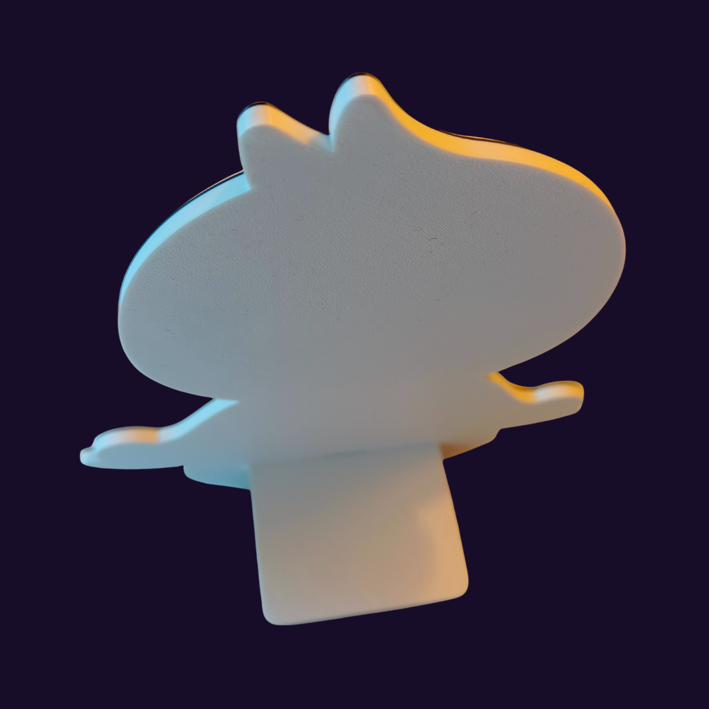 Luiaard Telefoonstandaard – 3D Geprint – Met Kabelgoot (Opladen & Neerzetten)