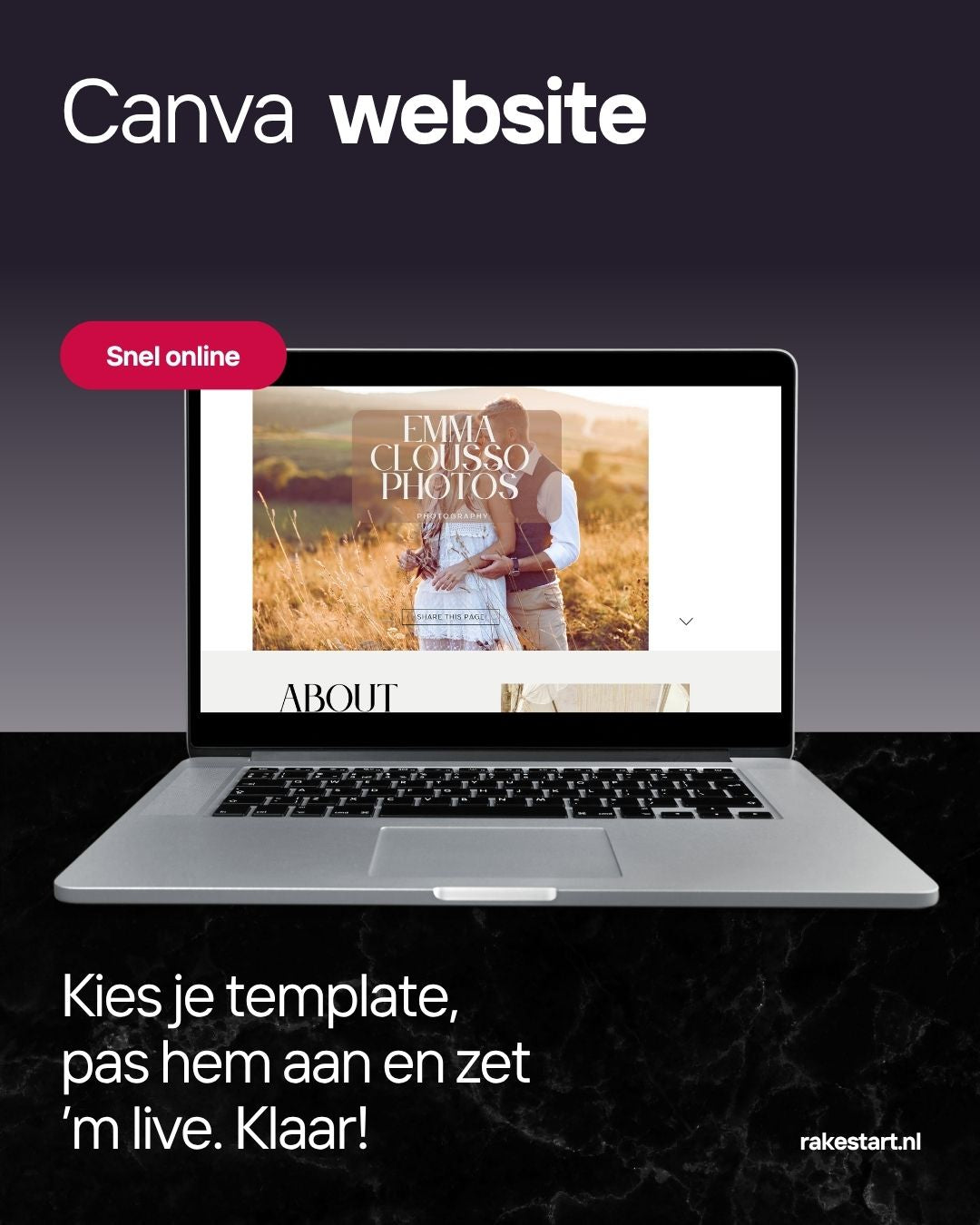 Boho Photographer Website Template | Canva Website voor Fotografen | Aardse & Vrijzinnige Stijl