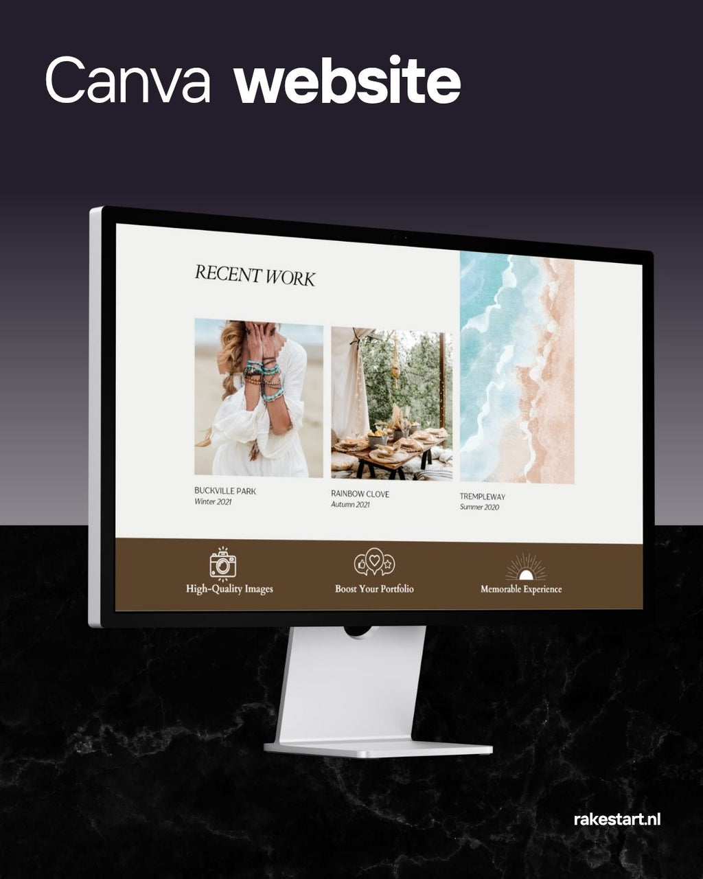 Boho Photographer Website Template | Canva Website voor Fotografen | Aardse & Vrijzinnige Stijl