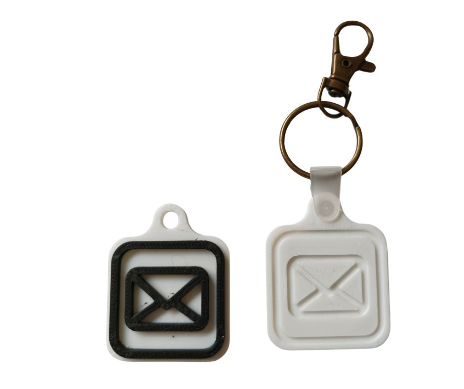 Mail NFC-sleutelhanger – 3D sleutelhanger naar jouw e-mailadres of contactpagina