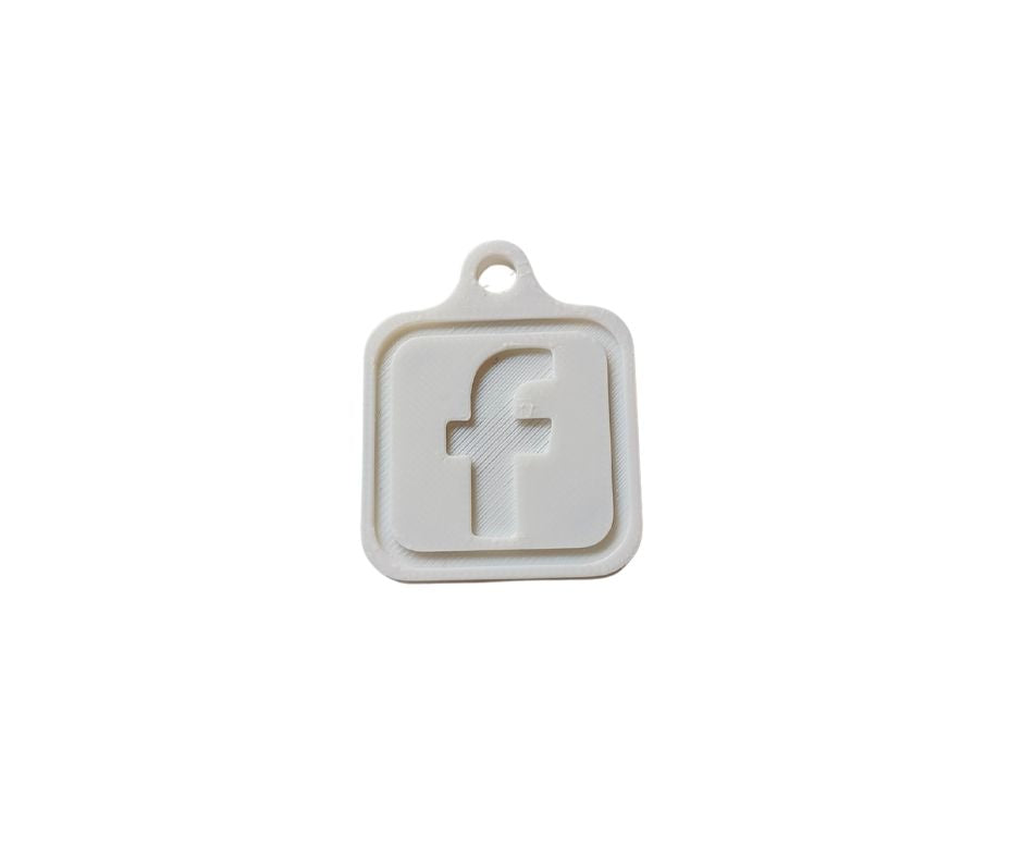 3D NFC-sleutelhanger met Facebook icoon – direct naar jouw pagina of Messenger