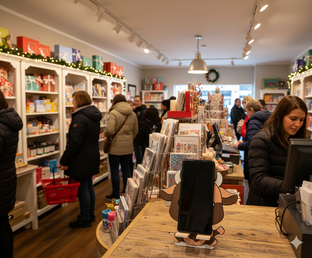 3D-Geprinte Koe Telefoonhouder – Origineel, Stevig & Eenvoudig in Gebruik