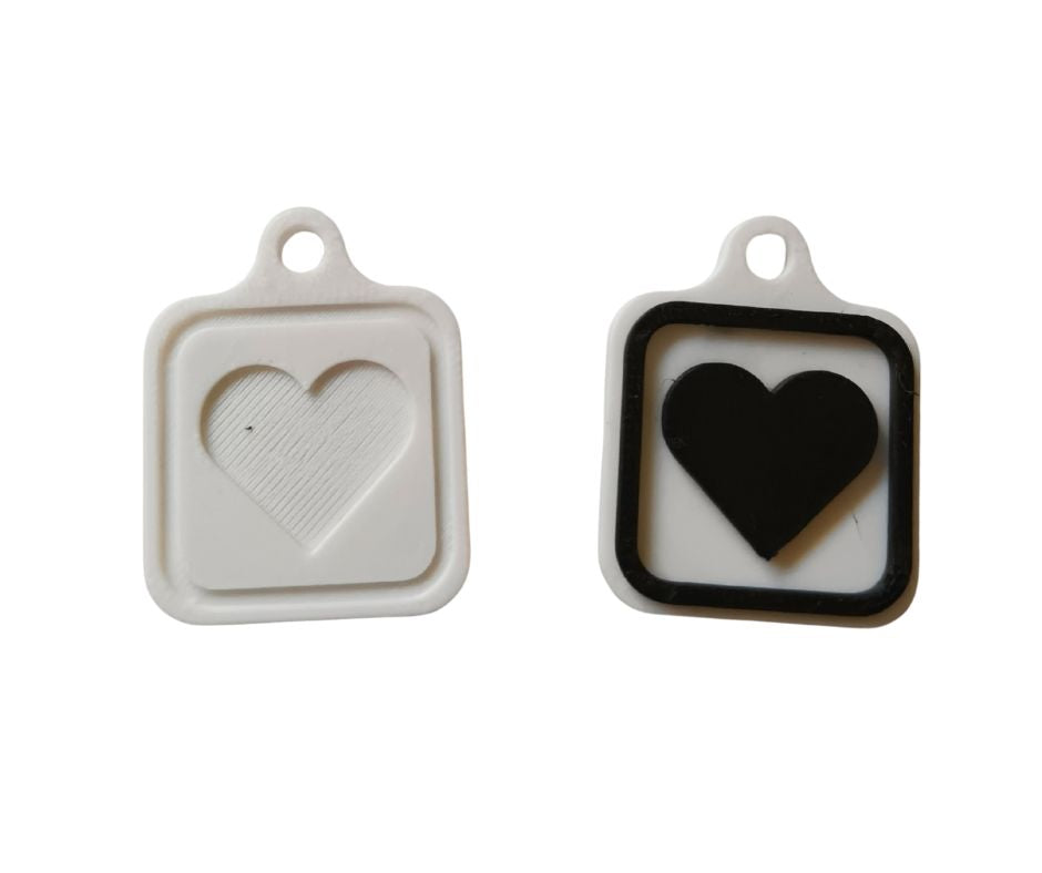 Hartje NFC-sleutelhanger – 3D sleutelhanger naar jouw favoriete link 💖